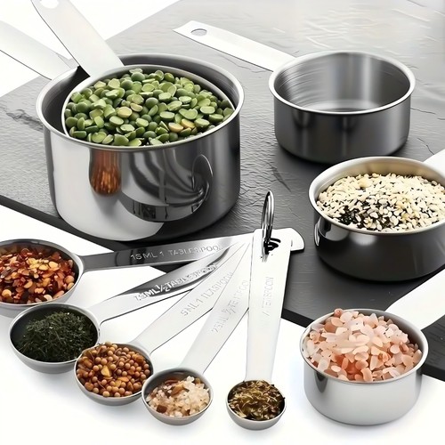 Stainless steel measuring cups - measuring,